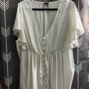 Torrid White button front top